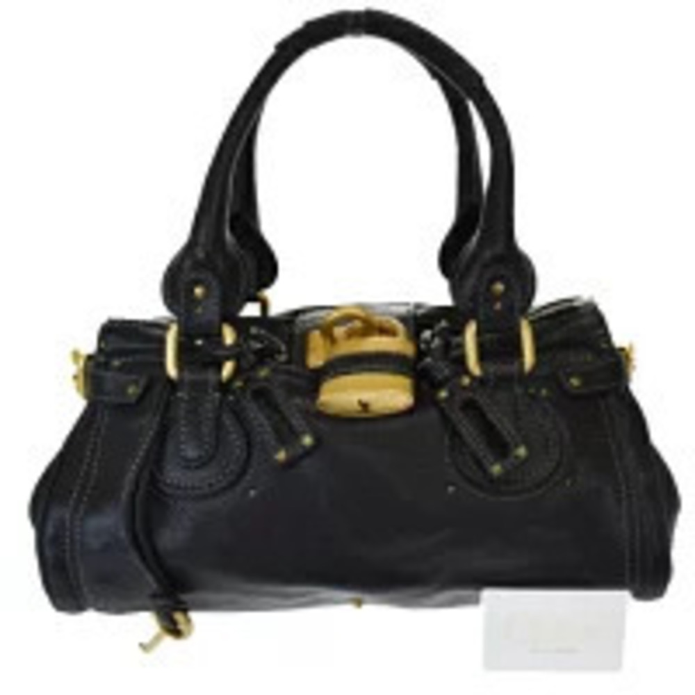 Chloe Paddington shoulder bag Handbag black leather padlock